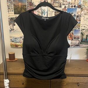 NWT Abercrombie and Fitch Black Bra-Free Top